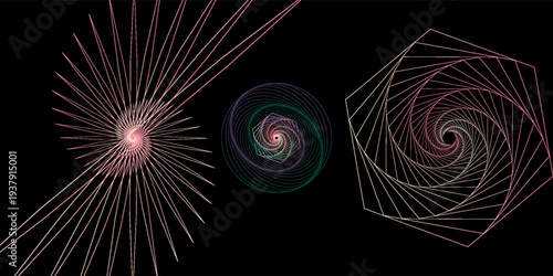 Swirl Groovy Psychedelic Spiral Pattern. Vector Twirl Vortex Background. Abstract Retro Optical Illusion Texture. Halloween BG Graphic Design.