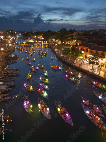 Magical Night View of Hoi An, Vietnam with Colorful Lantern Boats