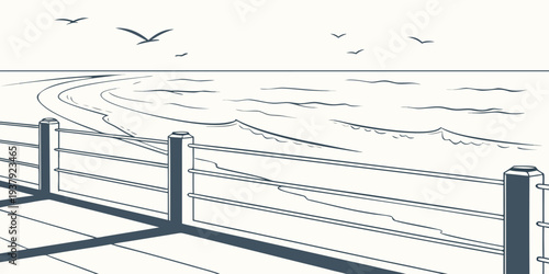 A flock of birds flying over a metal bridge structure during the day Vector