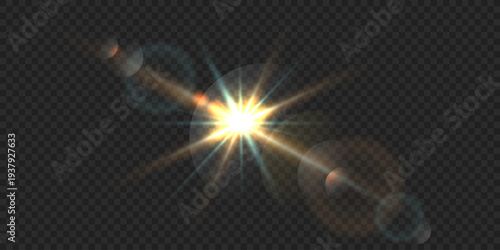Glow isolated transparent sunlight special lens flare effect. sun rays png, sunbeam shine sparkle, sun flush, overlays, light leaks and glare effect.