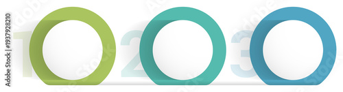 Process visualization infographic template with 3 steps or options