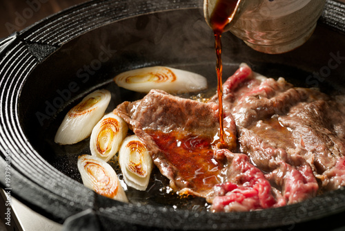 すき焼き（牛肉と長ネギ）