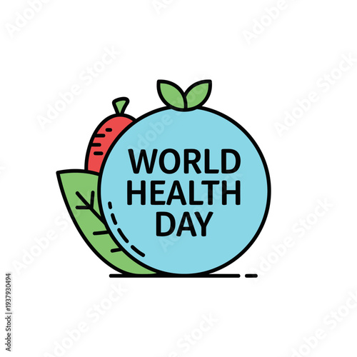 World Health Day Icon vector illustration