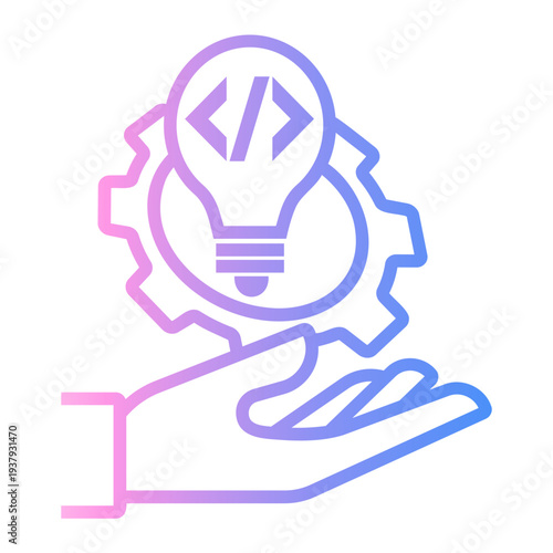 software development Line Gradient Icon