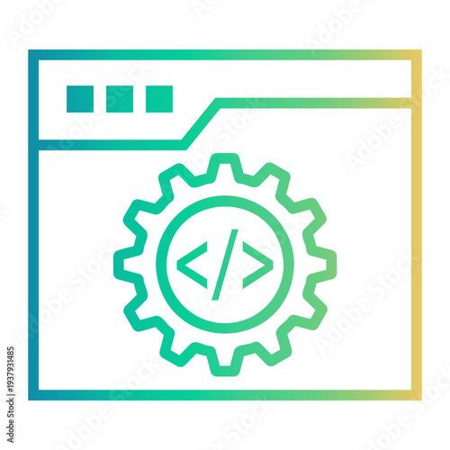 software development Line Gradient Icon