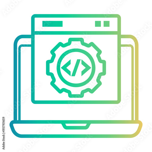 software development Line Gradient Icon