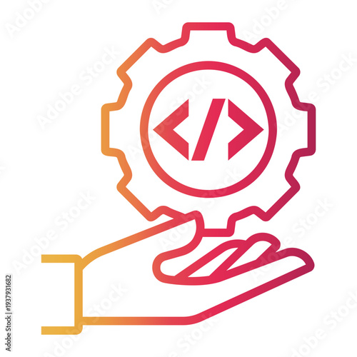 software development Line Gradient Icon