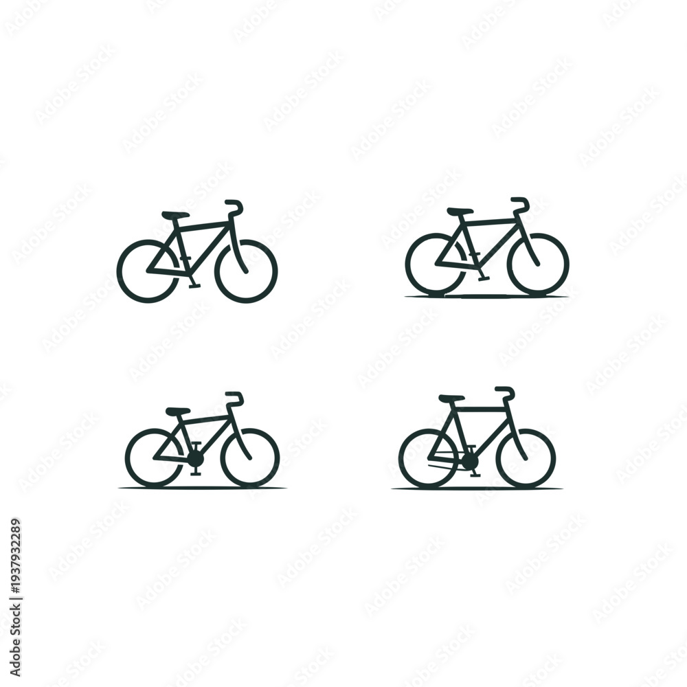 Fototapeta premium Simple Bike Icons Set vector illustration