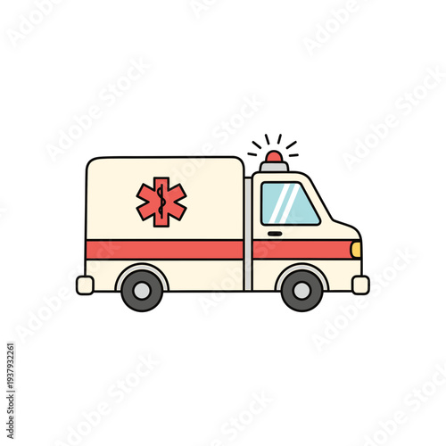 Ambulance Vehicle Icon vector illustration