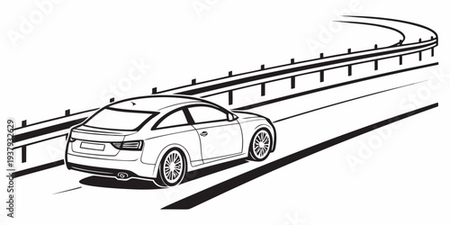 A detailed illustration of a car manufacturing assembly line with multiple stages Vector
