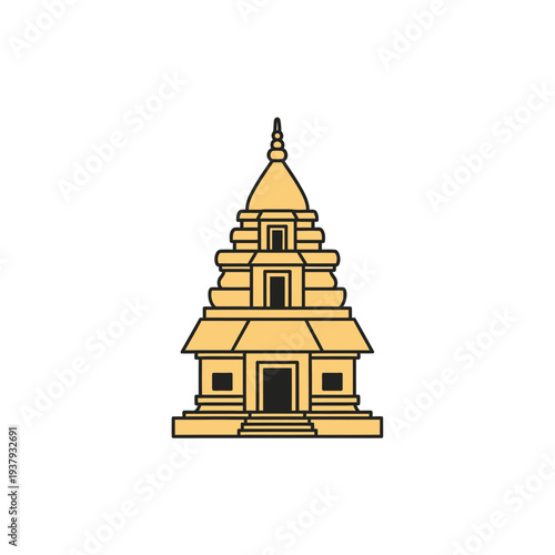Buddhist Temple Icon vector illustration