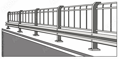 A row of identical houses with small windows and chimneys on top Vector