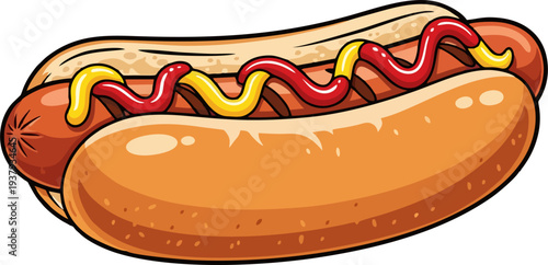 hot dog vector illustration