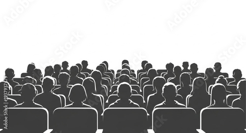 Crowd of People Watching Presentation.