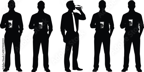 Set of four dynamic black and white vector illustrations showing two beer mugs clinking together with splashing foam for cheers.
