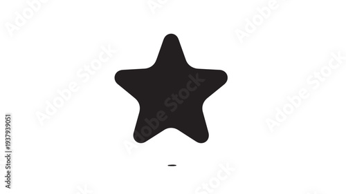 Five Point Star Silhouette on WHITE BACKGROUND – Favorite Rating Vector Icon