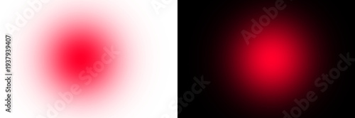Фотография Soft Red Round Gradient Glow on Dual Background – Abstract Radial Light Effect o
