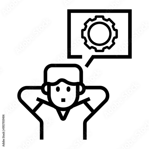 critical thinking Line Icon