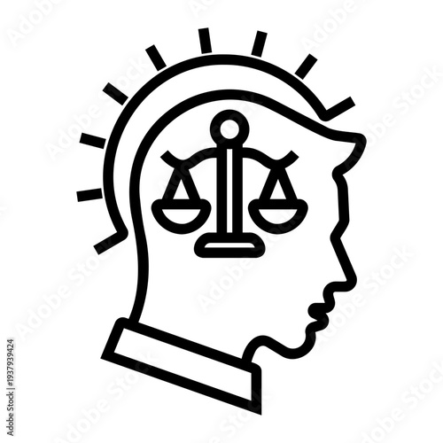 critical thinking Line Icon