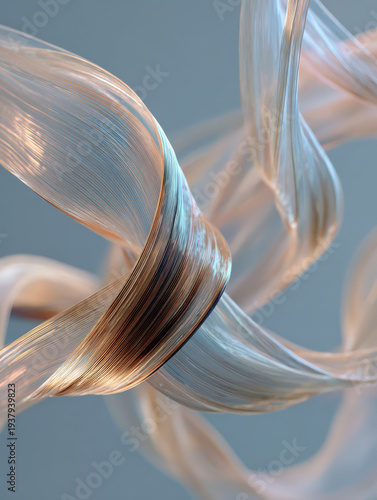 Wallpaper Mural Soft ribbons twist in slow, graceful motion Torontodigital.ca