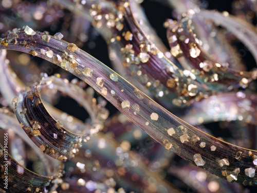 Wallpaper Mural Twinkling crystals cling to curling, translucent ribbons Torontodigital.ca