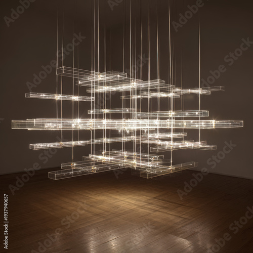 Wallpaper Mural Glass rods glow like suspended stars Torontodigital.ca