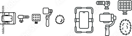 A collection of artistic tools displayed in a row highlights their unique functions and design. Each tool serves a specific purpose in enhancing creative work and craftsmanship.