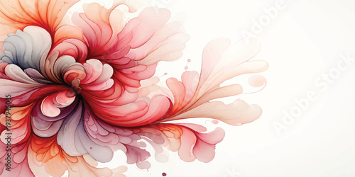 An abstract pink floral background features a beautiful macro bloom of daisy and gerbera petals, capturing the vibrant spring nature of a garden blossom in a soft summer bouquet