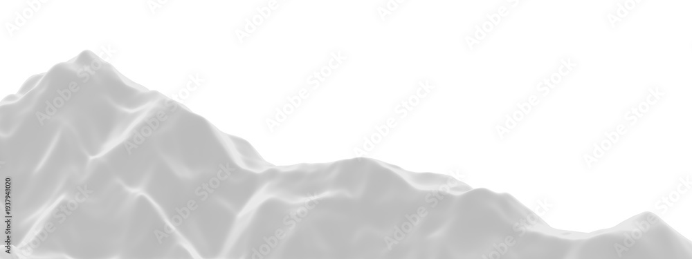 Fototapeta premium Snowy mountain. Panoramic winter landscape