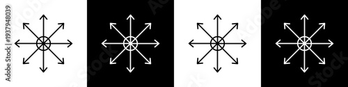 Axis black and white icon design concept