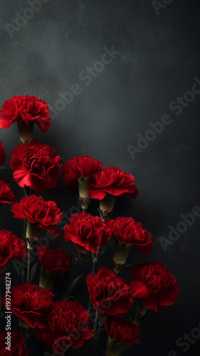 静寂の中に咲く母への想い｜プレミアムな赤いカーネーション