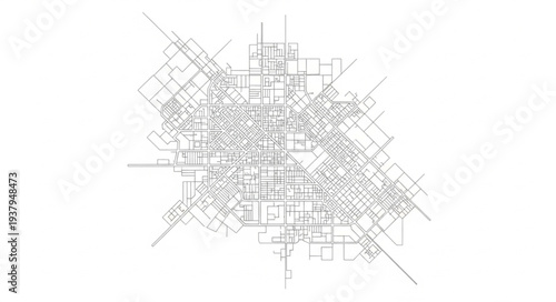 Detailed Architectural Blueprint or Floor Plan.