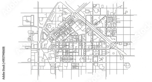 Detailed Architectural Blueprint Technical Drawing.