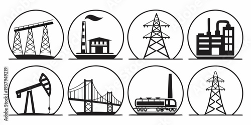 A collection of diverse icons representing various activities and objects Vector