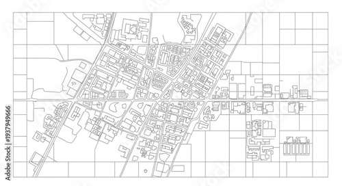 Detailed Architectural Blueprint of Building Design.