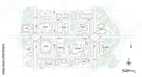 Detailed Architectural Blueprint of Building Design.