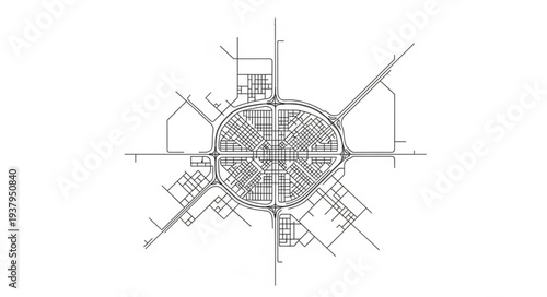 Detailed Architectural Blueprint of Building Design.