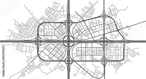 Detailed Architectural Blueprint of City Plan.