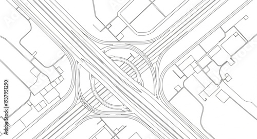 Detailed Architectural Blueprint of City Plan.