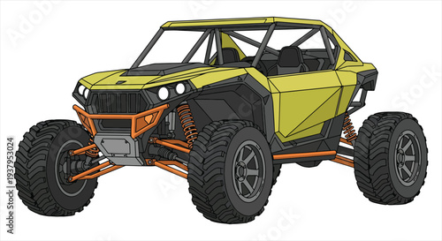 Off-Road Buggy Blueprint – Adventure Terrain Vehicle CAD Technical Drawing