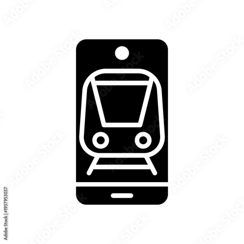 Train ticket icon vector. Rail pass Illustration sign. Railway travel symbol or logo.