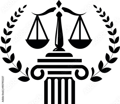 Law and justice symbol emblem