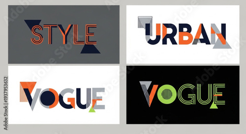 Modern Typography Style Vogue Urban Graphic Design.