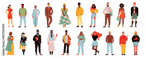 Different Nations People Set