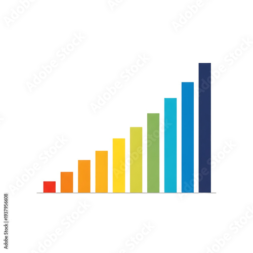 3D colorful bar chart growth increase business success isolated on transparent background Free Download 3D colorful bar chart growth increase business success isolated on transparent background - GFXLoad