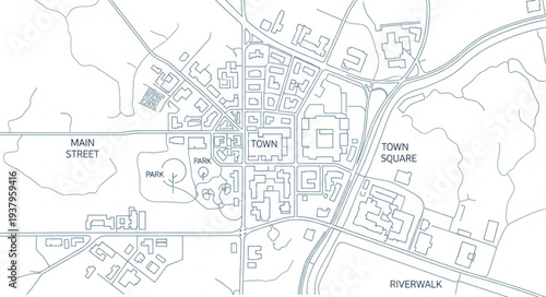 Detailed City Map Illustration.