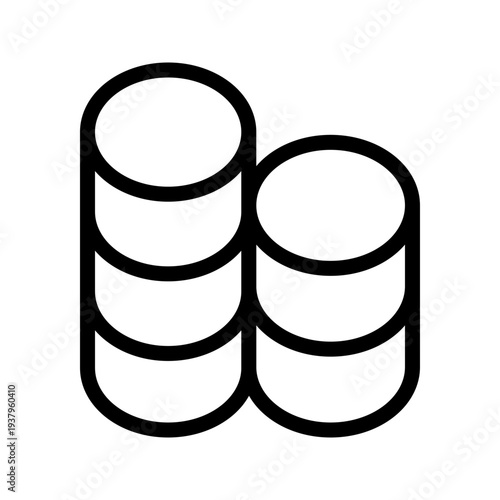 Coins icon for finance, savings and digital payment concept