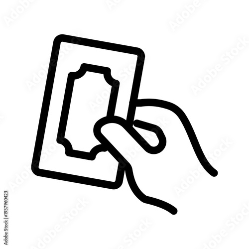 Hand Holding Cash icon for financial transactions, payments, and money exchange