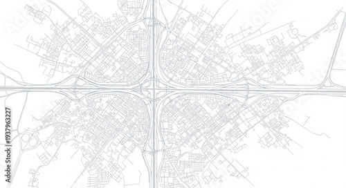 Detailed City Map Illustration Design.