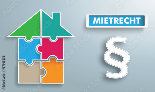Haus Puzzle Mietrecht Konzept Cover